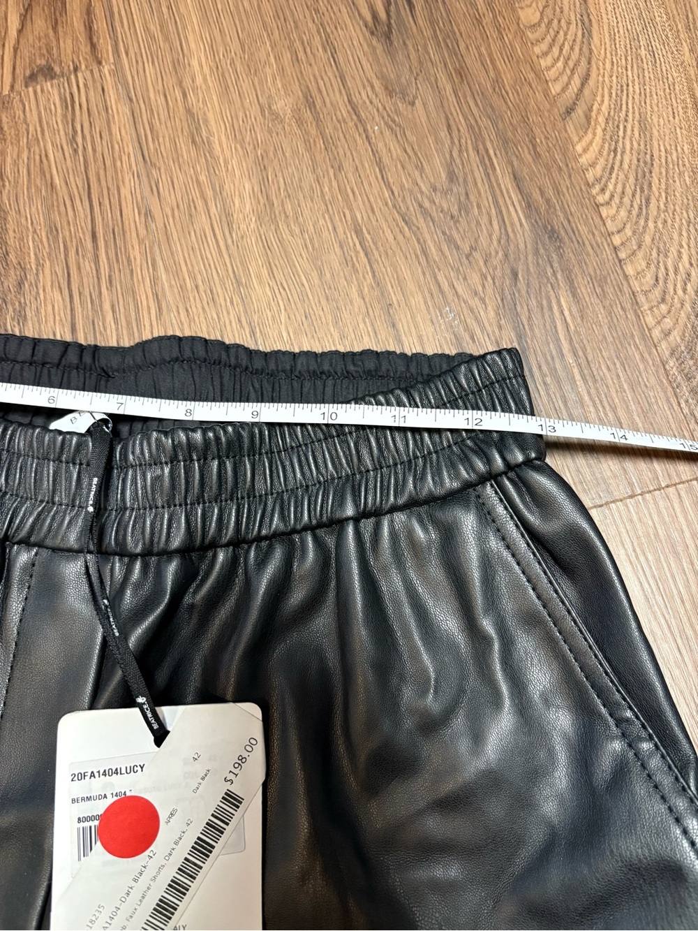 NWT Beatrice .b Faux Leather Black Long Shorts - Picture 9 of 10
